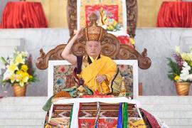 “Those of Supreme Fortune”: His Eminence Goshir Gyaltsab Rinpoche Offers the Red Crown Ceremony and Confers an Amitayus Empowerment