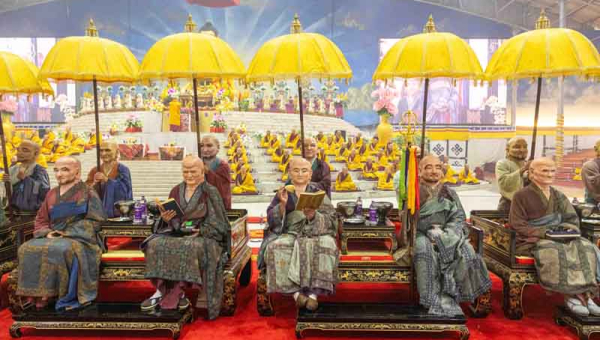 Monlam Day Six: Paying Homage to Shakyamuni Buddha and the Sixteen Arhats